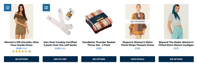 Puntajes en Listados de Productos