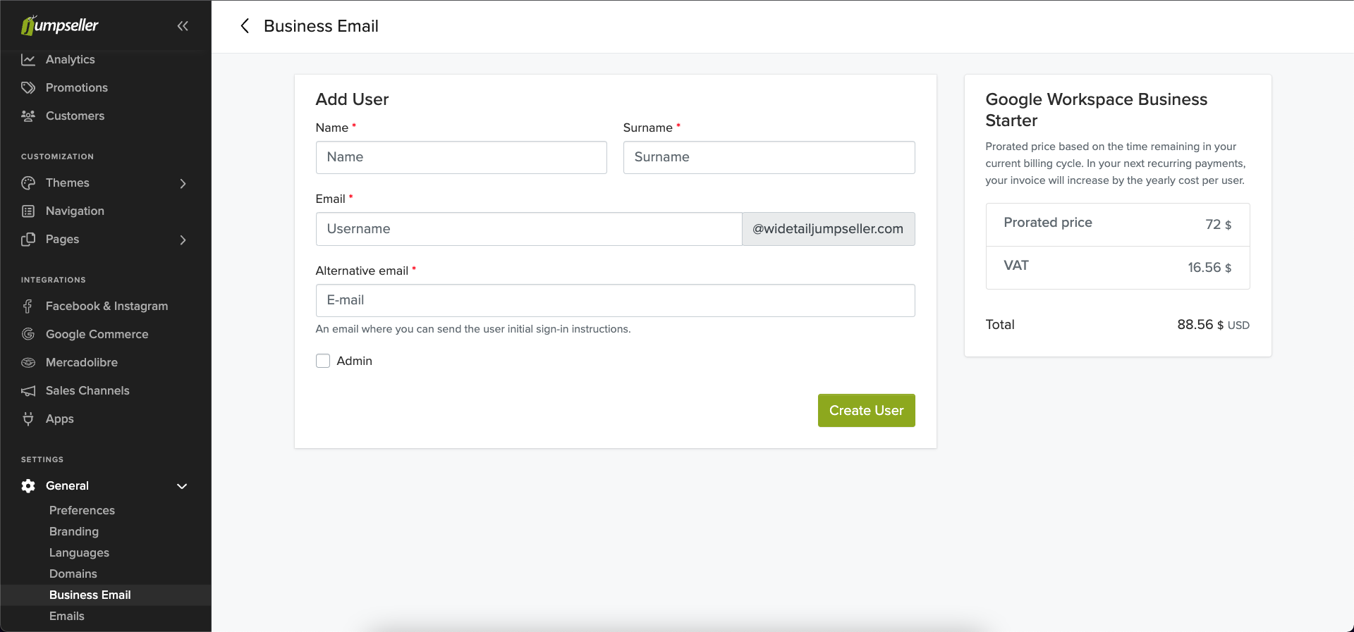 Add User Page