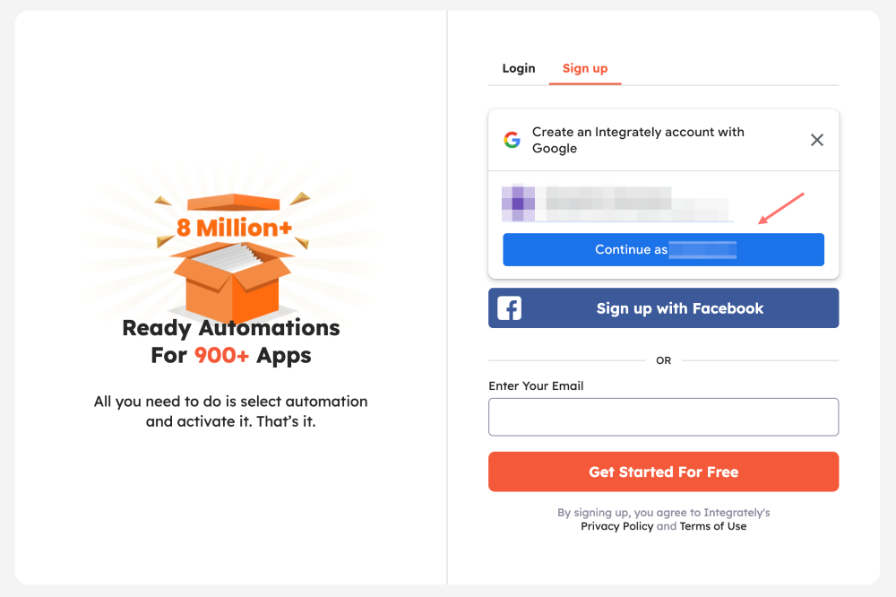 login signup